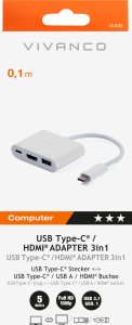 Adapter USB Vivanco Vivanco adapter USB-C - HDMI 3in1 (45385) 2