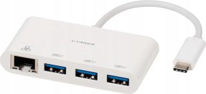 Adapter USB Vivanco Vivanco adapter USB-C - LAN + hub 3-port (45388) 1