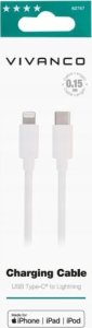 Kabel USB Vivanco Vivanco cable Lightning - USB-C 15cm, white (62757) 1