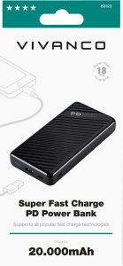 Powerbank Vivanco Vivanco power bank 20000mAh Super Fast PD 18W (63123) 1