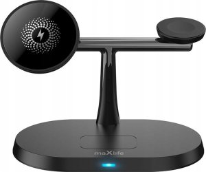 Ładowarka MaxLife  Maxlife wireless charger 3in1 15W, black (MXWC-03) 1