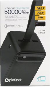 Platinet Platinet power bank 50000mAh PMPB5020B, black 1