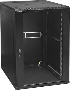 Szafa Qoltec W6618/B - szafa Rack 19" - 600x600x18U 1