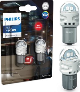 Osram Żarówki LED PHILIPS Ultinon Pro3100 P21W RED 6000K 1