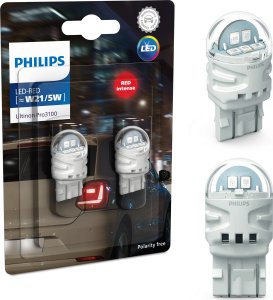 Osram Żarówki LED PHILIPS Ultinon Pro3100 W21/5W RED 1