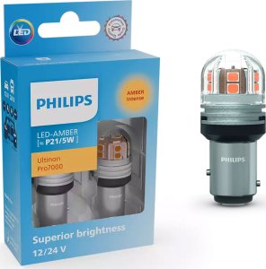 Osram Żarówki Philips LED Ultinon Pro7000 P21/5W Amber AU70 12/24V 1