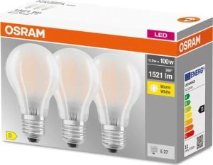 Osram OSRAM FILAMENT Żarówka LED E27 11W = 100W 2700K x3 1