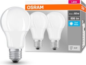 Osram Osram 2x żarówki LED E27 8,5W=60W 806lm 4000K 1