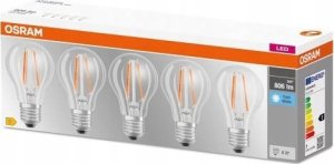 Osram OSRAM 5x żarówka LED Filament E27 6,5W 4000K 806lm 1