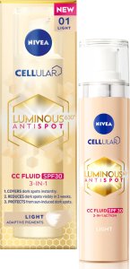 Osram NIVEA LUMINOUS PRZECIW PRZEBARWIENIOM KREM CC SPF 30, ODCIEŃ 01/LIGHT 40 ml 1