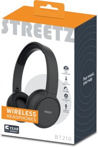 Słuchawki Streetz BT210 Bluetooth ausinės STREETZ, su mikrofonu, sulankstomos, juodos / BT210-BLK / 6612085 7