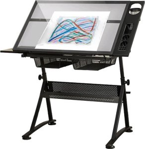 Biurko DNA DNA PRO DESK 1 biurko stół kreślarski z szufladami szkło hartowane 120x60 cm 2