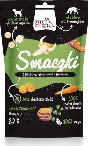 Syta Micha SYTA MICHA -  Smaczki, trenerki batat marchew banan - WEGE- przysmak dla psa -80g 1