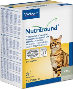 VIRBAC Nutribound Roztwór doustny dla kotów w czasie rekonwalescencji 3x150 ml 3