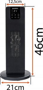 Grzejnik Powermat Grzejnik ELEKTRYCZNY Kolumnowy Ceramiczny 2000W Termowentylator Farelka PM-GKL-3000DL 3