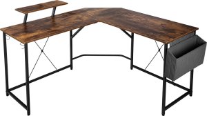Biurko Costway Biurko narożne z nadstawką AMORA RUSTIC 6