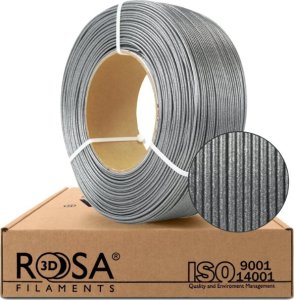 ROSA3D Filament Rosa3D ReFill PET-G Standard HS 1,75mm Glitter Brillant Silver 1kg 1