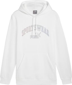 Puma Bluza męska Puma Ess  Logo LAB Gradient Hoodie FL biała 681775 02 L 1