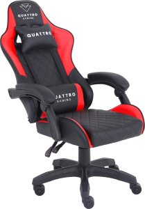 Fotel Alpha Gaming Fotel Gamingowy Krzesło Gracza Biurowy Alpha Gaming Carbon Czerwony Porządny 4