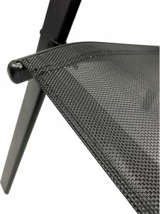 kontrast Zestaw ogrodowy kawowy na taras balkon TERNI dla 2 osób stół fi60 i krzesła czarny 11