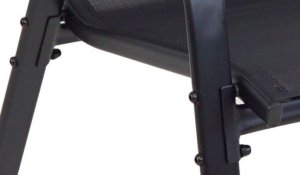 kontrast Zestaw ogrodowy kawowy na taras balkon TERNI dla 2 osób stół fi60 i krzesła czarny 12