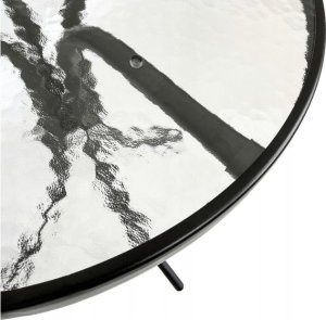 kontrast Zestaw ogrodowy kawowy na taras balkon TERNI dla 2 osób stół fi60 i krzesła czarny 8