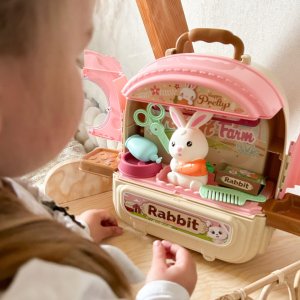 Woopie WOOPIE Królik w Plecaku 3w1 Farma Domek Ogródek 6