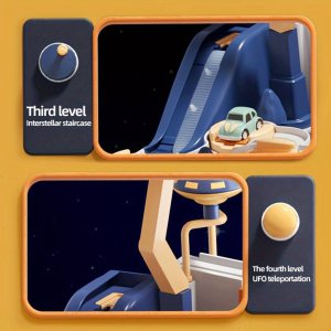 Woopie WOOPIE  Interaktywny Tor Samochodowy "Kosmiczna Przygoda Pandy" 7