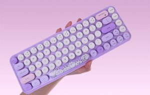 Klawiatura + mysz Mofii Bezprzewodowy zestaw klawiatura+myszka MOFII iBean Pro New 2.4G (Fioletowy) 5