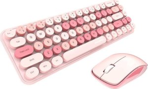 Klawiatura + mysz Mofii Bezprzewodowy zestaw klawiatura+myszka MOFII iBean Pro New 2.4G (Różowy) 2