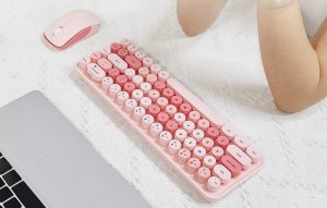Klawiatura + mysz Mofii Bezprzewodowy zestaw klawiatura+myszka MOFII iBean Pro New 2.4G (Różowy) 5