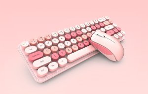 Klawiatura + mysz Mofii Bezprzewodowy zestaw klawiatura+myszka MOFII iBean Pro New 2.4G (Różowy) 10