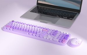 Klawiatura + mysz Mofii Bezprzewodowy zestaw klawiatura + mysz MOFII Lovely 2.4G (fioletowy) 2