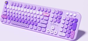 Klawiatura + mysz Mofii Bezprzewodowy zestaw klawiatura + mysz MOFII Lovely 2.4G (fioletowy) 3