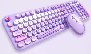 Klawiatura + mysz Mofii Bezprzewodowy zestaw klawiatura + mysz MOFII Lovely 2.4G (fioletowy) 5