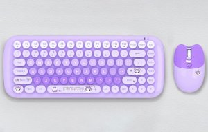 Klawiatura + mysz Mofii Bezprzewodowy zestaw klawiatura + myszka MOFII Candy New 2.4G (Fioletowy) 5