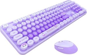 Klawiatura + mysz Mofii Bezprzewodowy zestaw klawiatura + myszka MOFII Sweet New 2.4G (Fioletowa) 2
