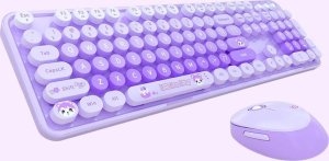 Klawiatura + mysz Mofii Bezprzewodowy zestaw klawiatura + myszka MOFII Sweet New 2.4G (Fioletowa) 4