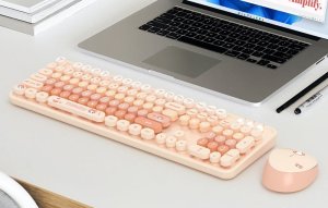 Klawiatura + mysz Mofii Bezprzewodowy zestaw klawiatura + myszka MOFII Sweet New 2.4G (Pomarańczowa) 2