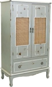 Bigbuy Home Szafa Alexandra House Living Szary Rattan Drewno świerkowe Drewno MDF 42 x 138 x 80 cm 1