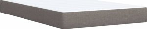 vidaXL vidaXL Łóżko kontynentalne z materacem, taupe, tkanina, 120x200 cm 9