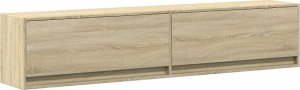vidaXL vidaXL Ścienna szafka pod TV, z LED, dąb sonoma, 180x31x38 cm 3