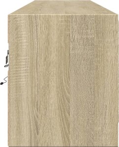 vidaXL vidaXL Ścienna szafka pod TV, z LED, dąb sonoma, 180x31x38 cm 7