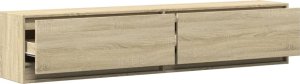 vidaXL vidaXL Ścienna szafka pod TV, z LED, dąb sonoma, 180x31x38 cm 9
