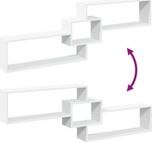 vidaXL vidaXL Półka ścienna, 158x18x53 cm, biała, materiał drewnopochodny 7