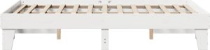 vidaXL vidaXL Rama łóżka bez materaca, biała, 135x190 cm, lite drewno sosnowe 5