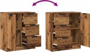 vidaXL Szafka, stare drewno, 60x30x70 cm 8