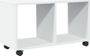 vidaXL vidaXL Szafka na kółkach, biała 72x33x42,5 cm, materiał drewnopochodny 2