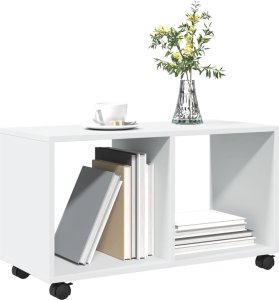 vidaXL vidaXL Szafka na kółkach, biała 72x33x42,5 cm, materiał drewnopochodny 4