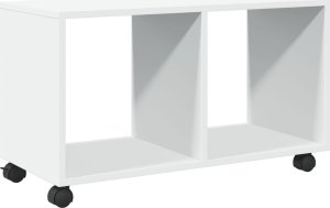 vidaXL vidaXL Szafka na kółkach, biała 72x33x42,5 cm, materiał drewnopochodny 7
